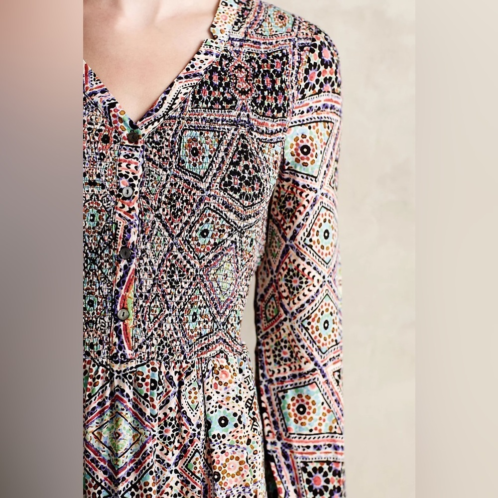 Anthropologie Tiled Amethyst Dress size S - Picture 3 of 8